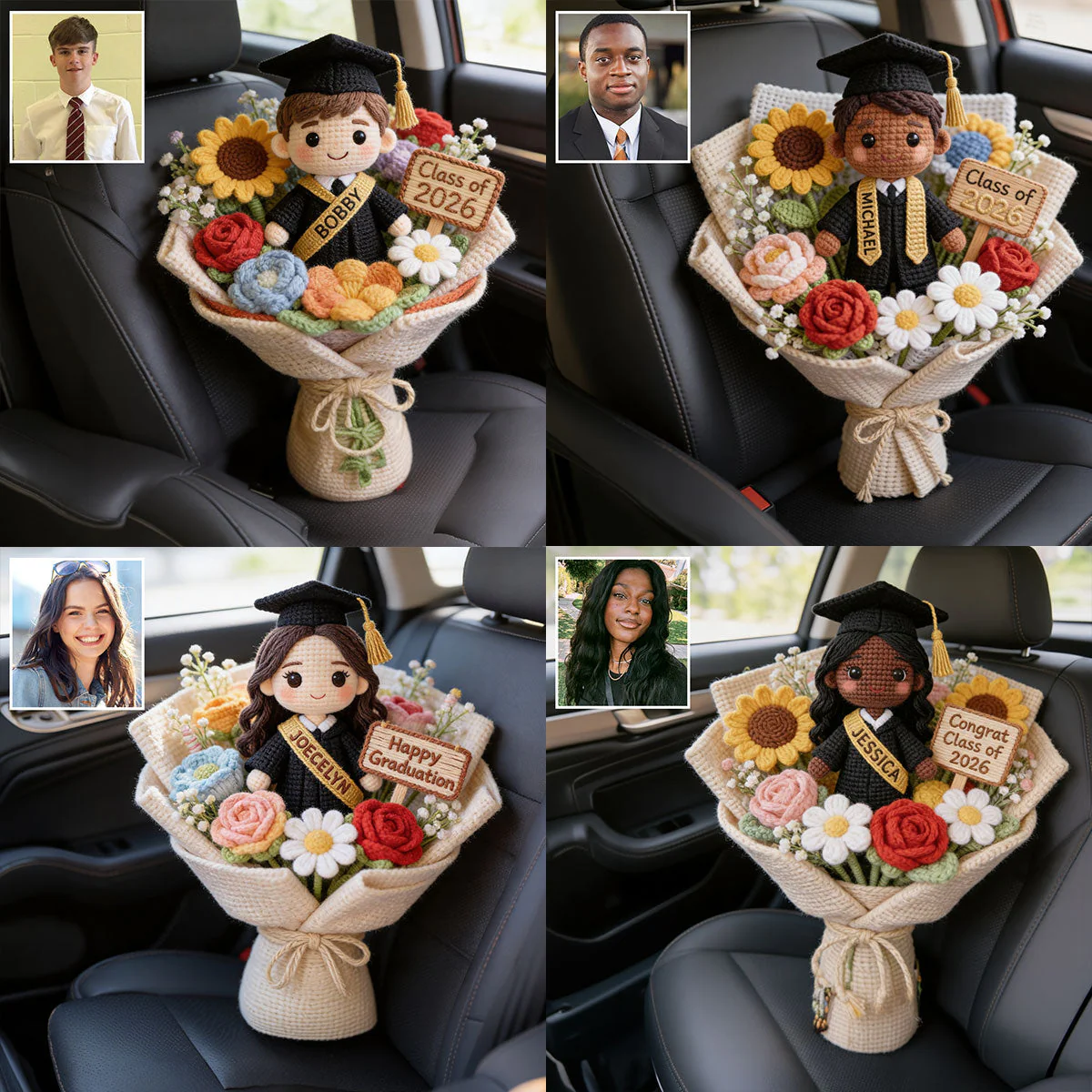 Custom Photo Happy Graduation Class of 2026 - Personalized Custom Shaped Pillow - Gift For Graduates