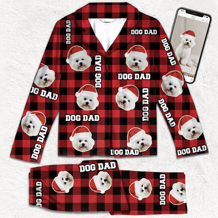 Custom Photo Happy Pawlidays, My Beloved Fur Baby - Gift For Dog Lovers - Personalized Pajama NA94