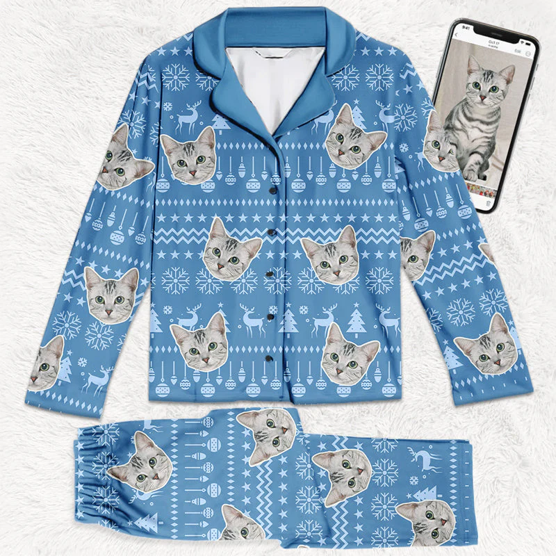 Custom Photo Have A Pawesome Christmas - Gift For Pet Lovers - Personalized Pajama NA94