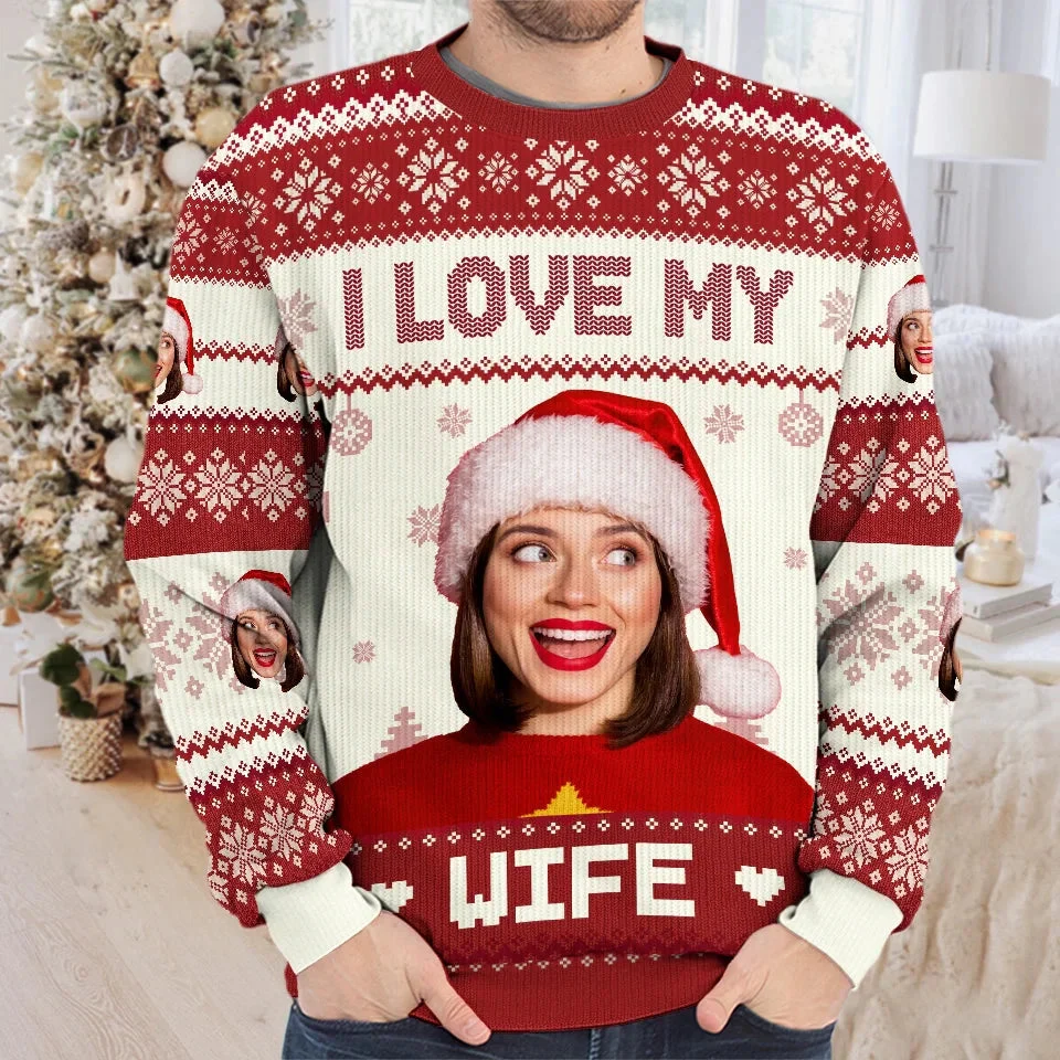 Custom Photo Holidays Are Better With You By My Side - Personalized Ugly Sweater - Christmas Gift For Couple, Husband Wife, Anniversary NA94 - Image 3