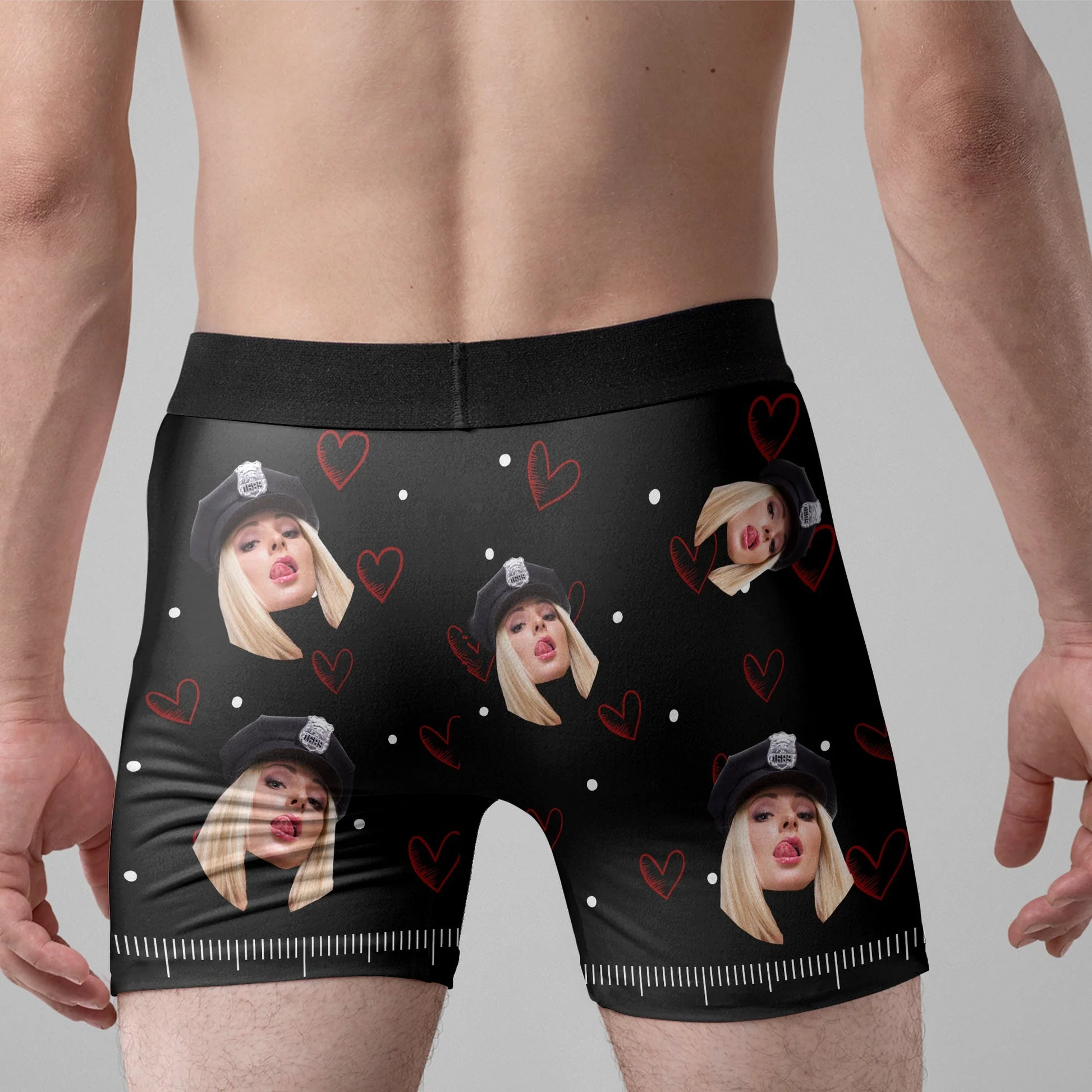 Custom Photo I Love Every Inch Of You - Gift For Boyfriend, Husband, Anniversary - Funny Personalized Custom Boxer Briefs, Men's Boxers - Image 2