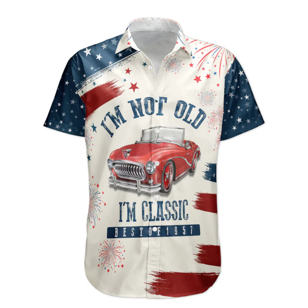 Custom Photo I'm Not Old - Gift For Car Lovers - Personalized Hawaiian Shirt - Image 3