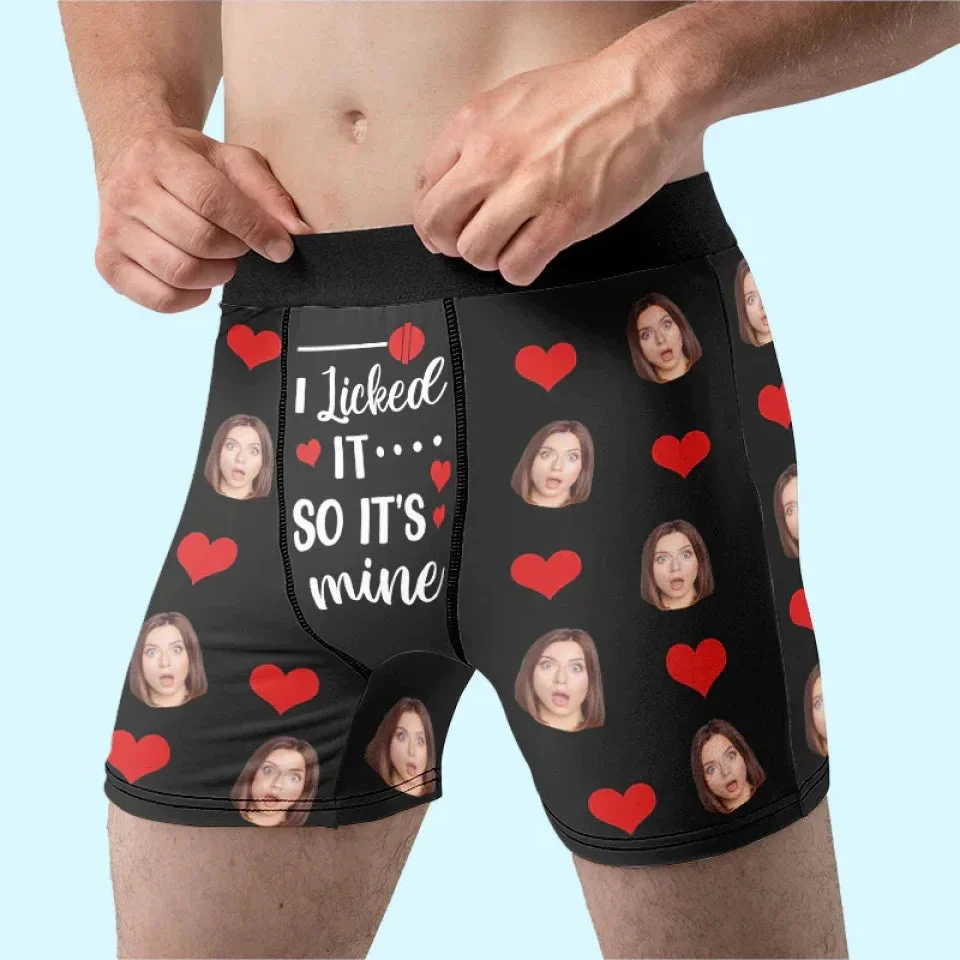 Custom Photo I'm Nuts About You - Couple Personalized Custom Boxer Briefs, Men's Boxers - Gift For Husband Wife, Anniversary - Image 3