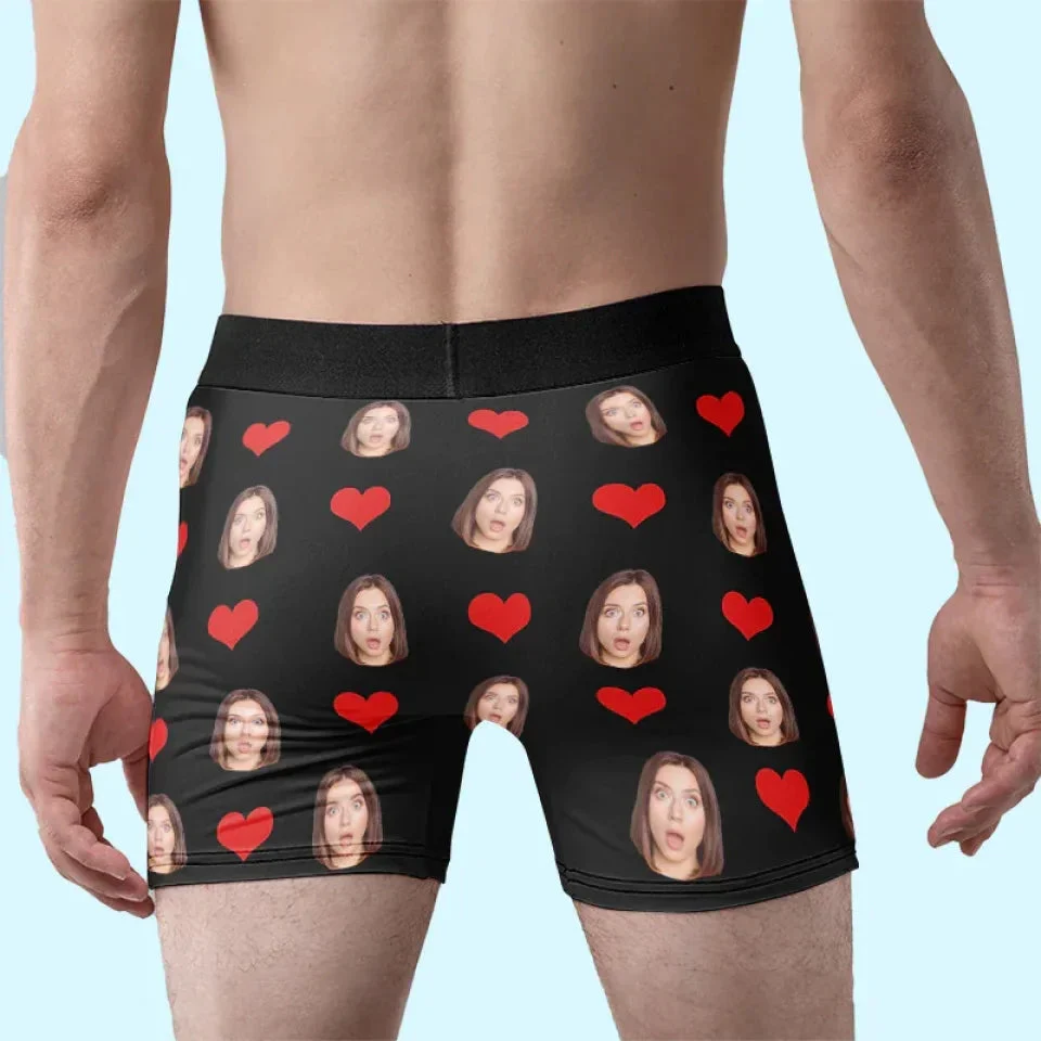 Custom Photo I'm Nuts About You - Couple Personalized Custom Boxer Briefs, Men's Boxers - Gift For Husband Wife, Anniversary - Image 4