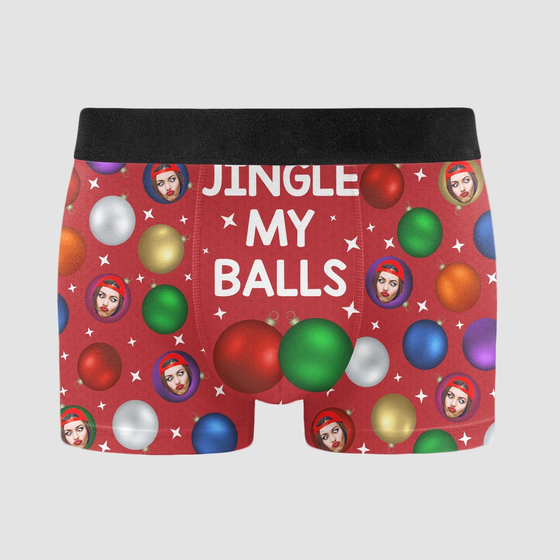 Custom Photo Jingle My Balls - Gift For Boyfriend, Husband, Anniversary - Funny Personalized Custom Boxer Briefs, Men's Boxers - Image 4