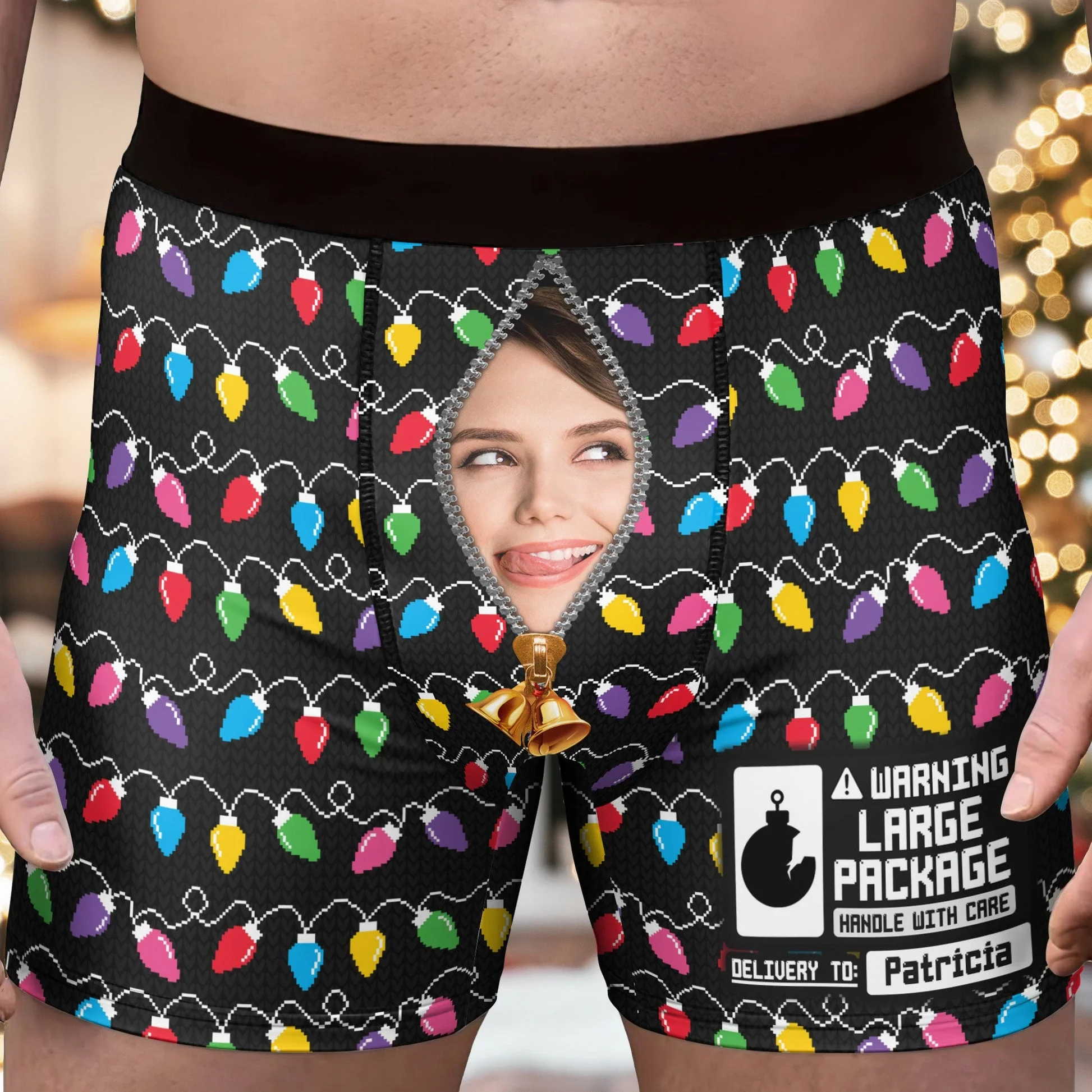 Custom Photo Large Package - Gift For Boyfriend, Husband, Anniversary - Funny Personalized Custom Boxer Briefs, Men's Boxers - Image 3