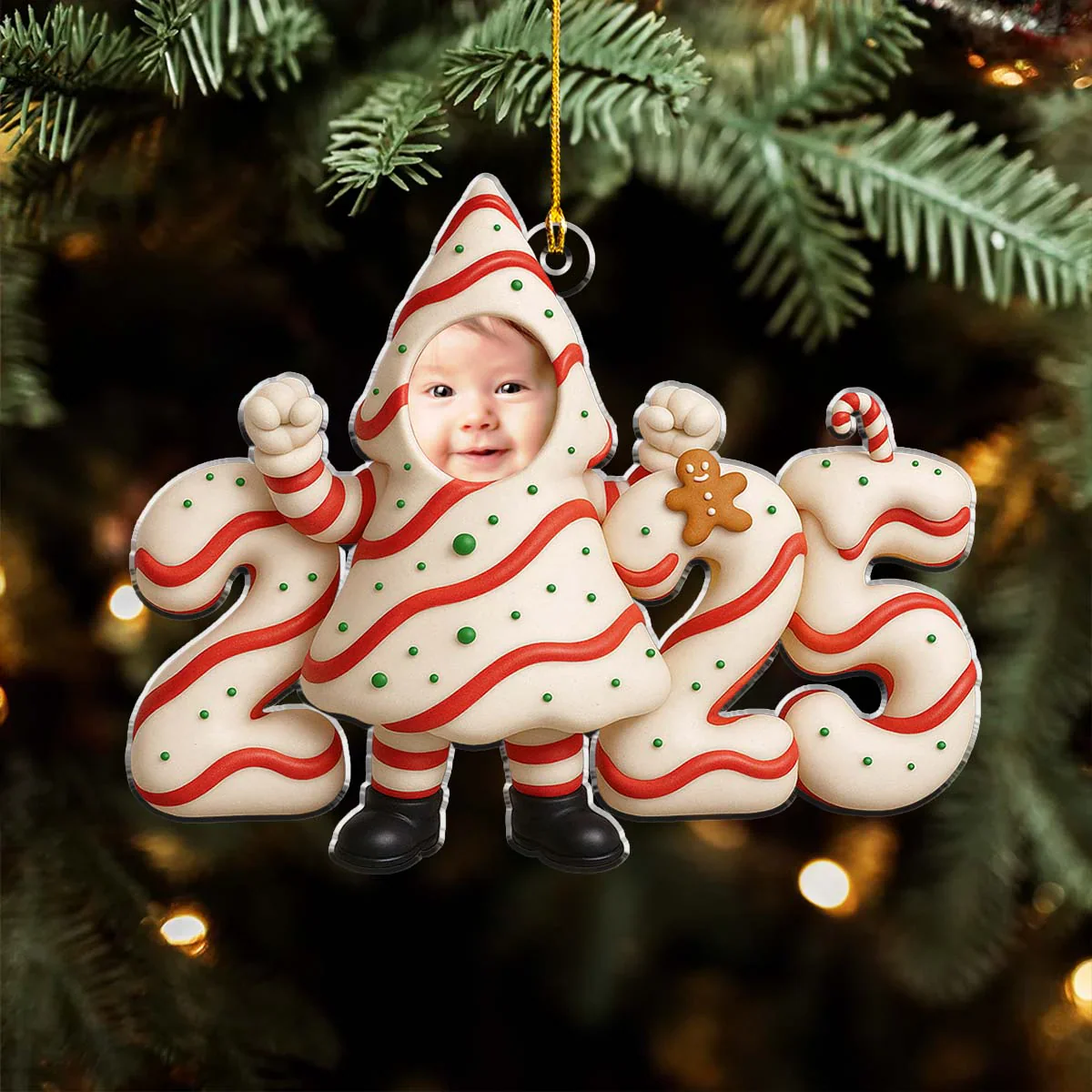 Custom Photo Little Surprise In 2025 - Personalized Acrylic Ornament - Christmas Gift NA94 - Image 2