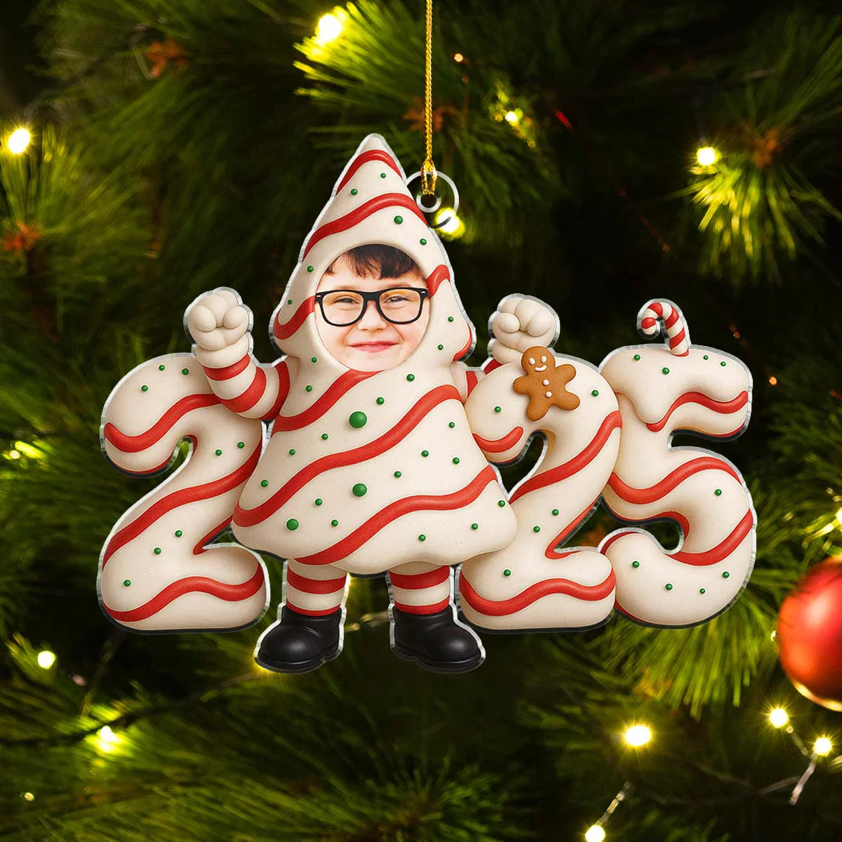 Custom Photo Little Surprise In 2025 - Personalized Acrylic Ornament - Christmas Gift NA94 - Image 4