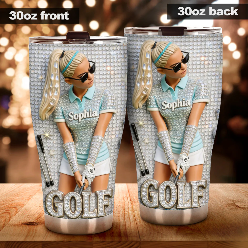 Custom Photo Love Golf - Personalized Tumbler - Gift For Golf Lovers - Image 2