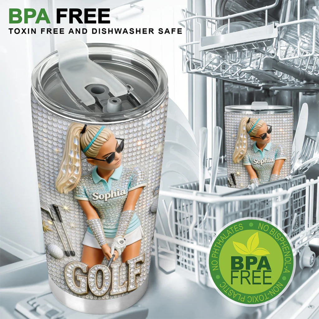 Custom Photo Love Golf - Personalized Tumbler - Gift For Golf Lovers - Image 4