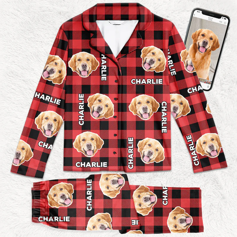 Custom Photo May Your Days Be Furry & Bright - Christmas Gift For Pet Owners, Pet Lovers - Personalized Pajama Pants NA94