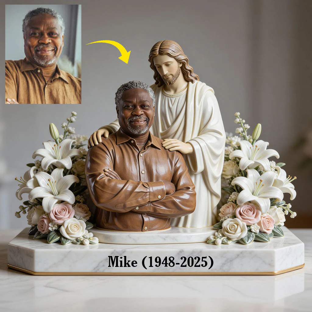 Custom Photo Memorial With God - Personalized Shape Acrylic Plaque - Memorial Gift For Lost Of Loved Ones - Image 4