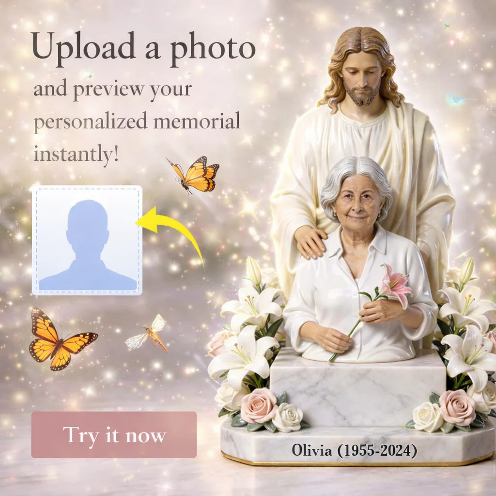 Custom Photo Memorial With God - Personalized Shape Acrylic Plaque - Memorial Gift For Lost Of Loved Ones - Image 6