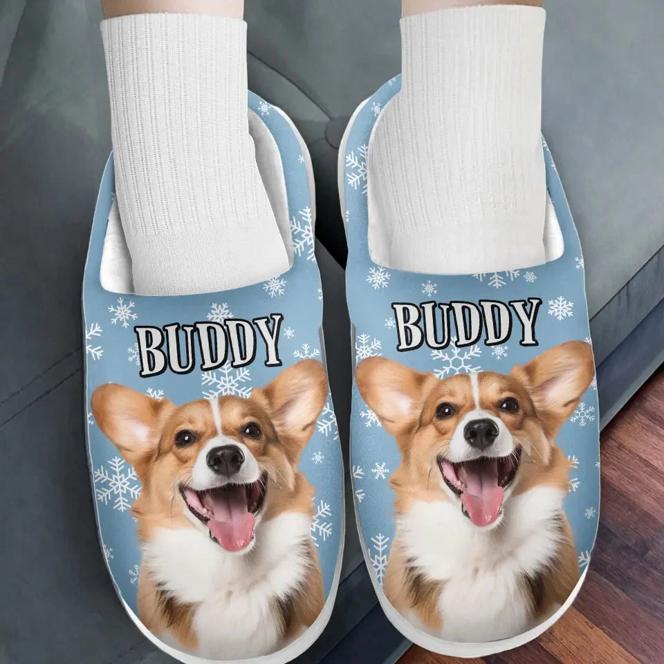 Custom Photo Merry Catmas, My Furry Friend - Personalized Slippers - Gift For Dog Lovers, Cat Lovers, Pet Owners NA94 - Image 2
