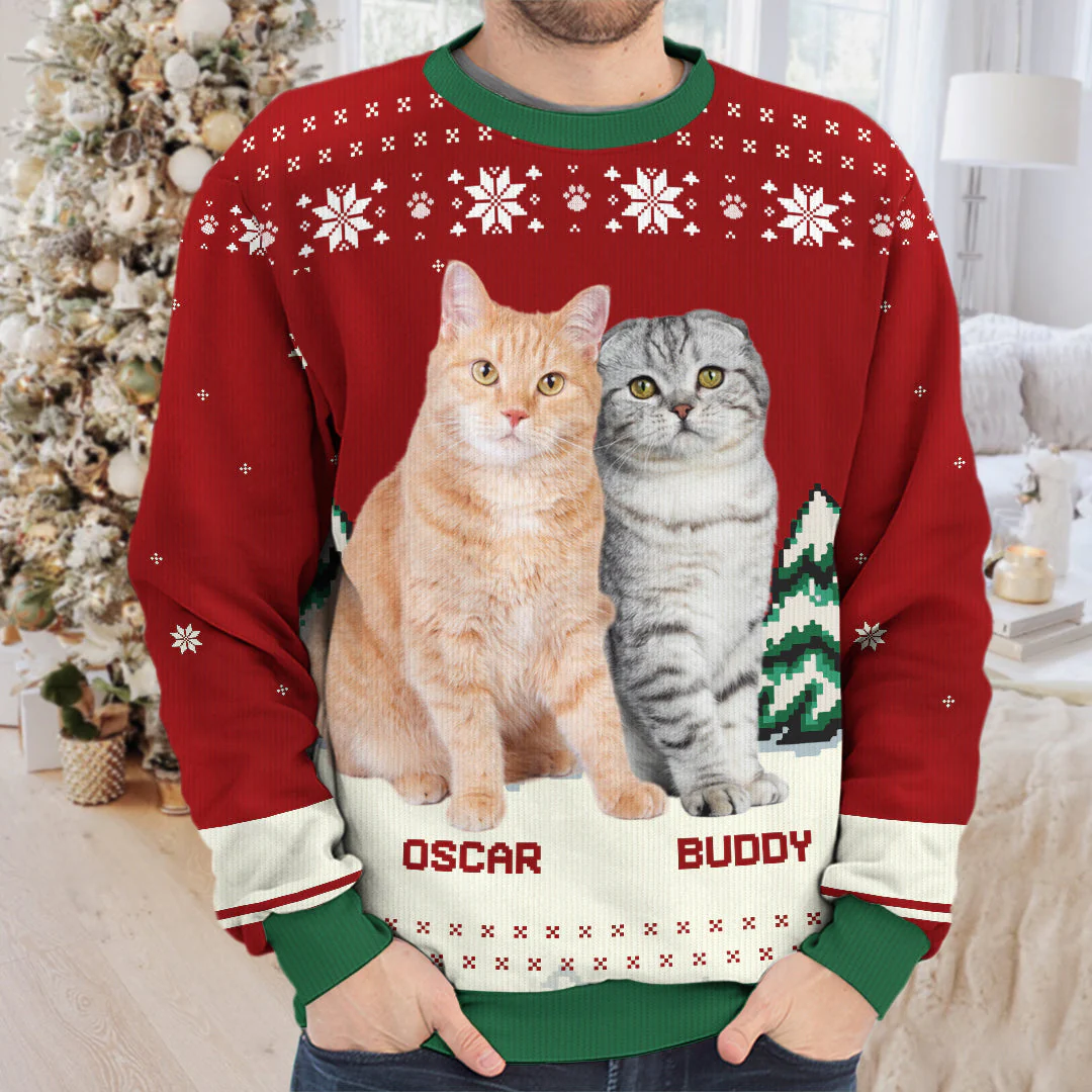 Custom Photo Merry Christmas, My Fur Babies - Personalized Ugly Sweater - Christmas Gift For Pet Owners, Pet Lovers NH96 - Image 3