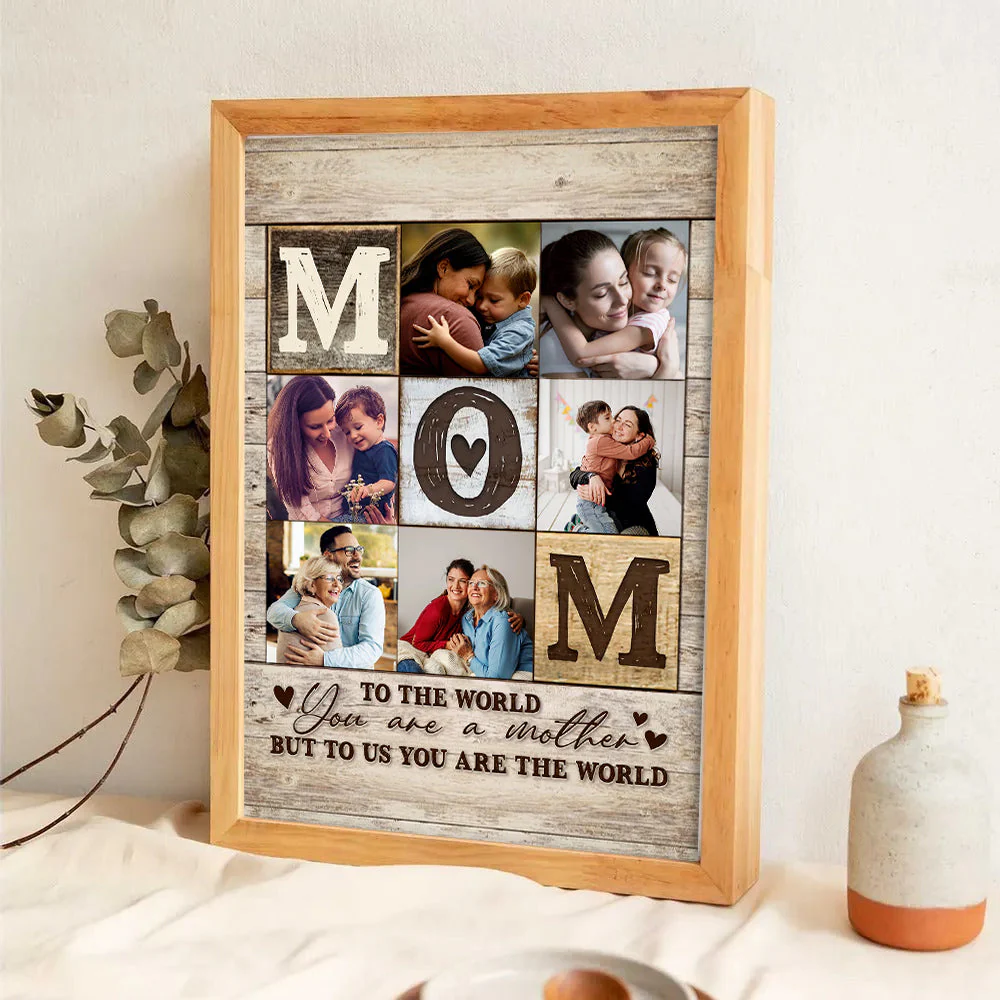 Custom Photo Mom You Are The World - Personalized Poster Canvas - Gifts For Mom