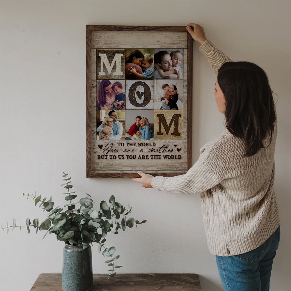 Custom Photo Mom You Are The World - Personalized Poster Canvas - Gifts For Mom - Image 3
