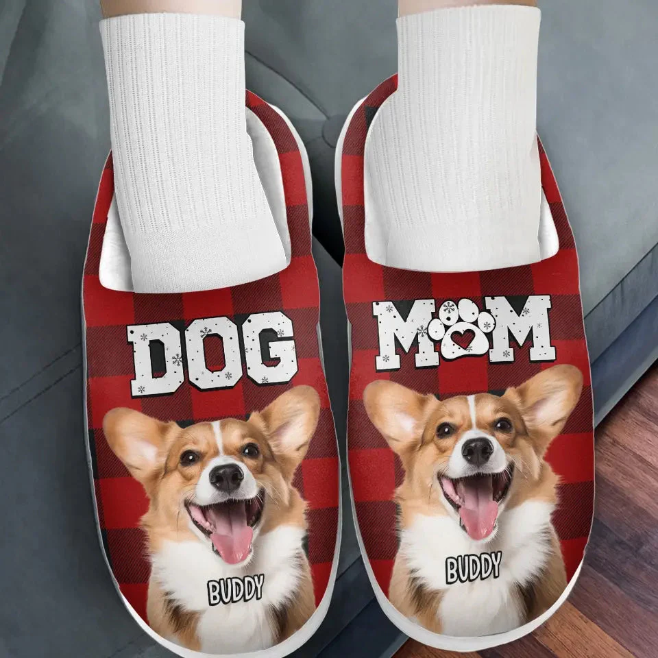 Custom Photo Paws And Relax This Holiday Season With Warm Fluffy Feet - Personalized Slippers - Gift For Dog Lovers, Cat Lovers, Pet Owners NA94 - Image 3