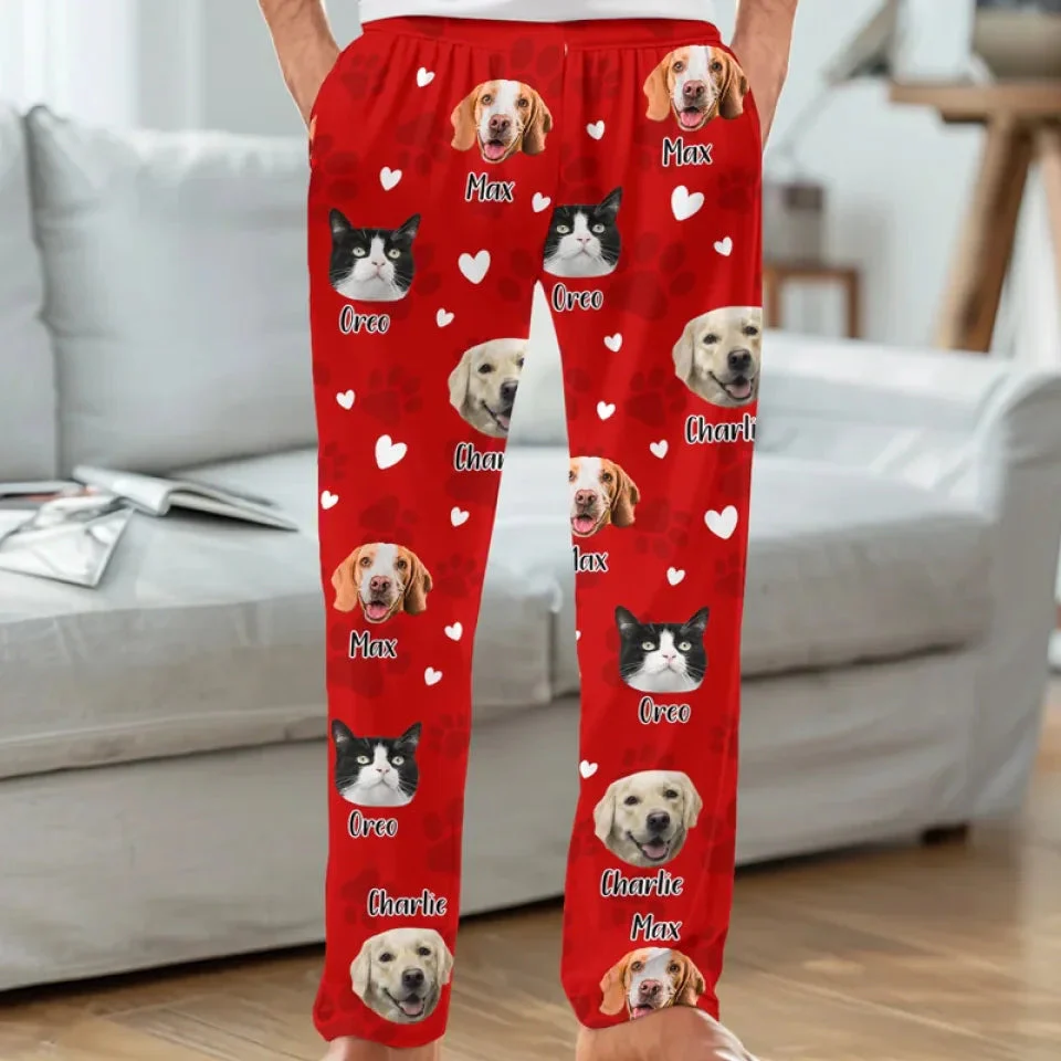 Custom Photo Pawsitively Festive And Full Of Cheer - Personalized Pajama Pants - Gift For Pet Lovers NA94 - Image 3