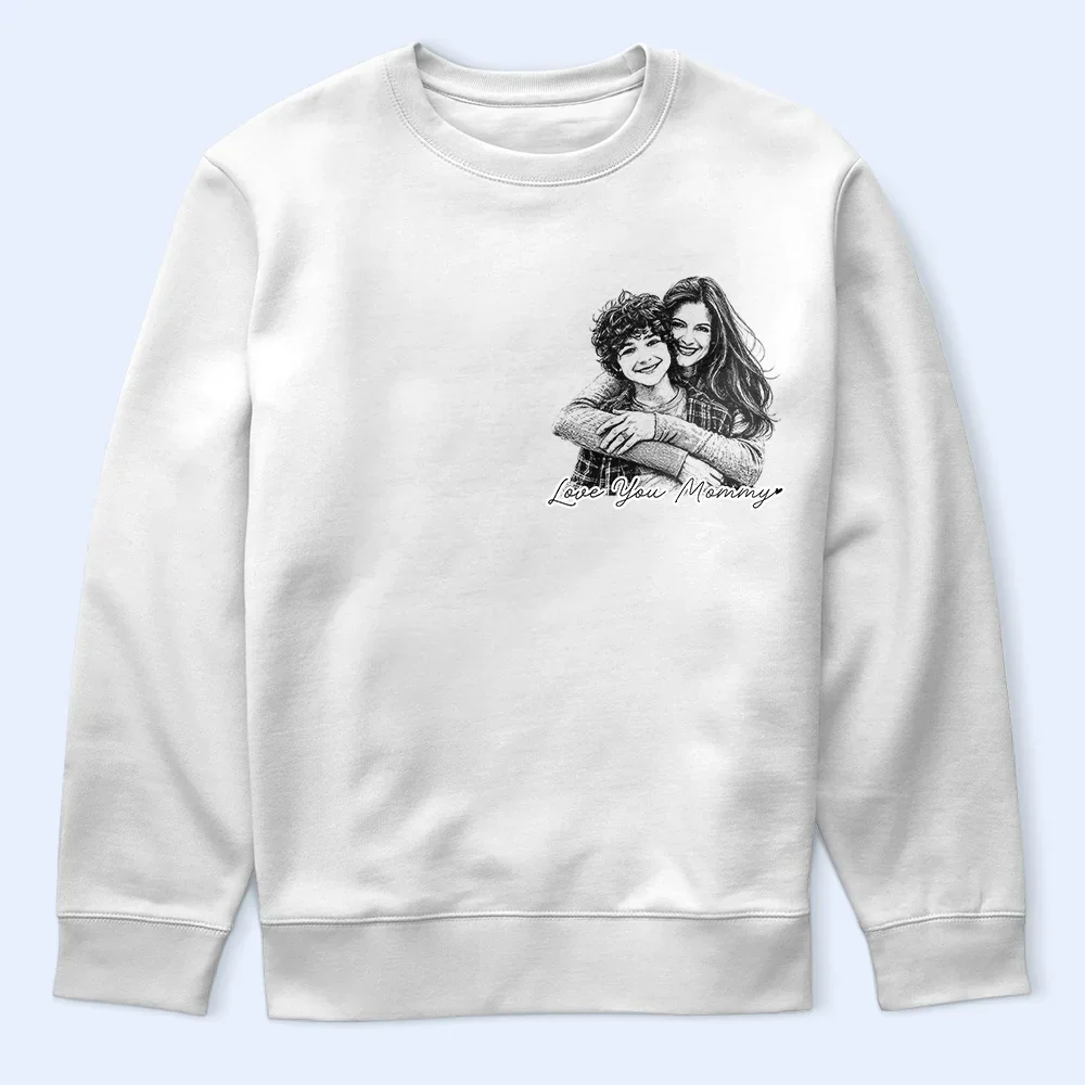 Custom Photo Pencil Sketch Best Dad Ever - Personalized Shirt - Gift For Dad - Image 6