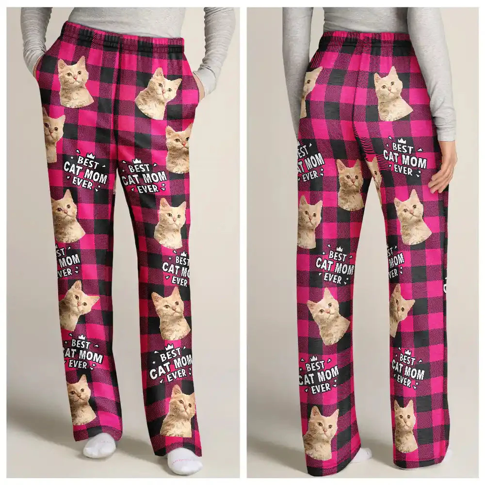 Custom Photo Pet Lovers Face Cut - Gift For Pet Lovers - Personalized Pajama Pants NA94 - Image 2