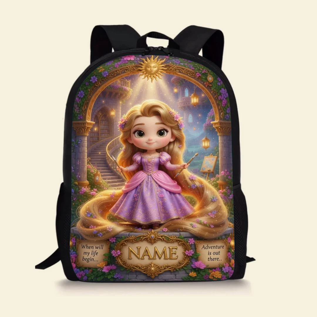 Custom Photo Princess Avatar Kids Back to School - Personalized Backpack, Lunch Bag, Pencil Case & Water Bottle - Gifts For Girls - Image 8