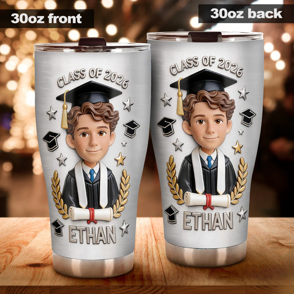 Custom Photo Proud Graduation - Personalized Tumbler - Gift For Graduates - Image 2