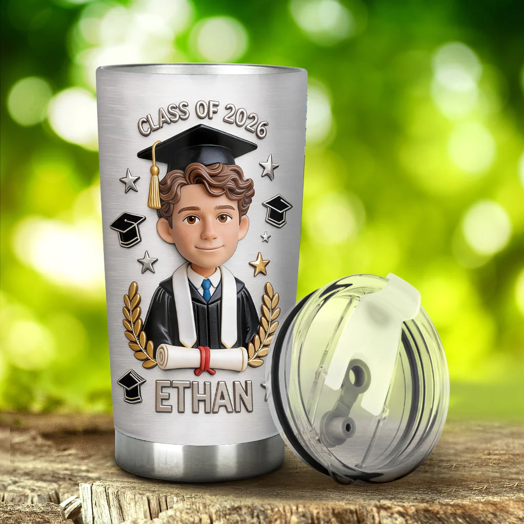 Custom Photo Proud Graduation - Personalized Tumbler - Gift For Graduates - Image 5