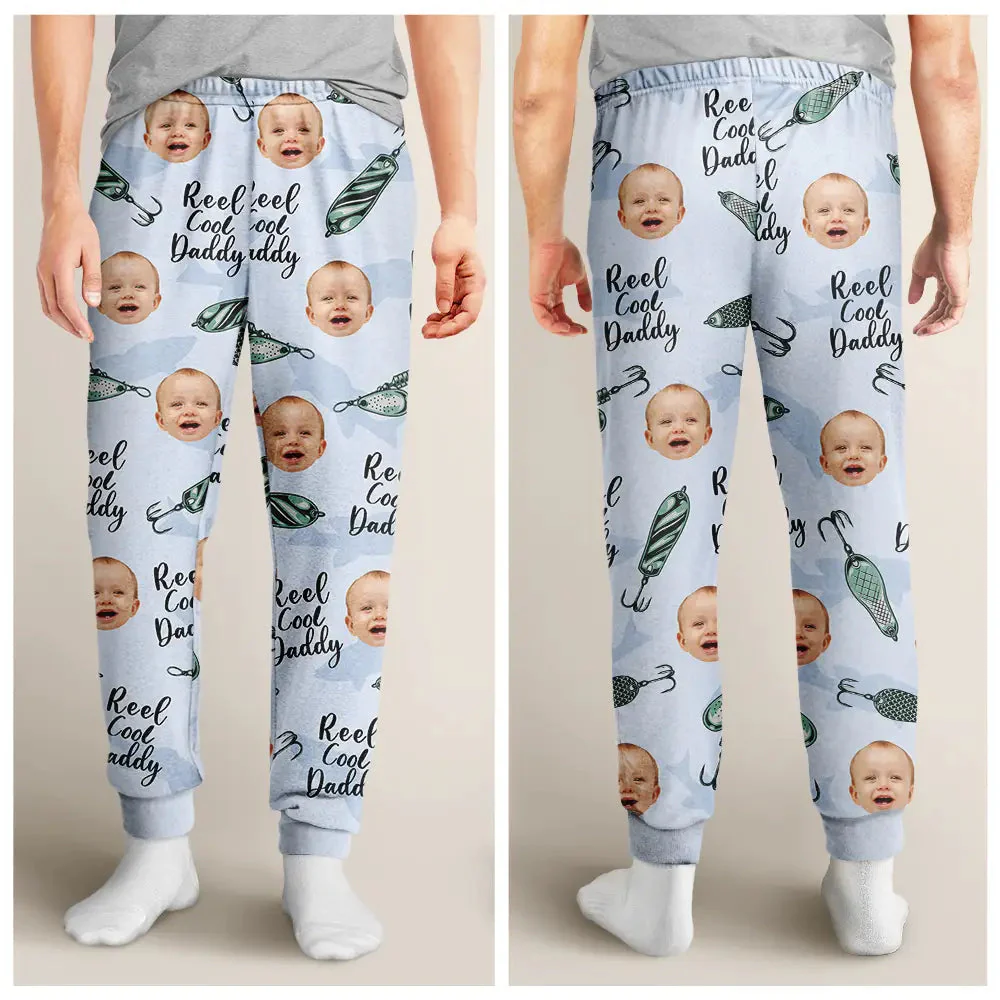 Custom Photo Reel Cool Dad Papa - Gift For Dad - Personalized Pajama Pants NA94 - Image 3