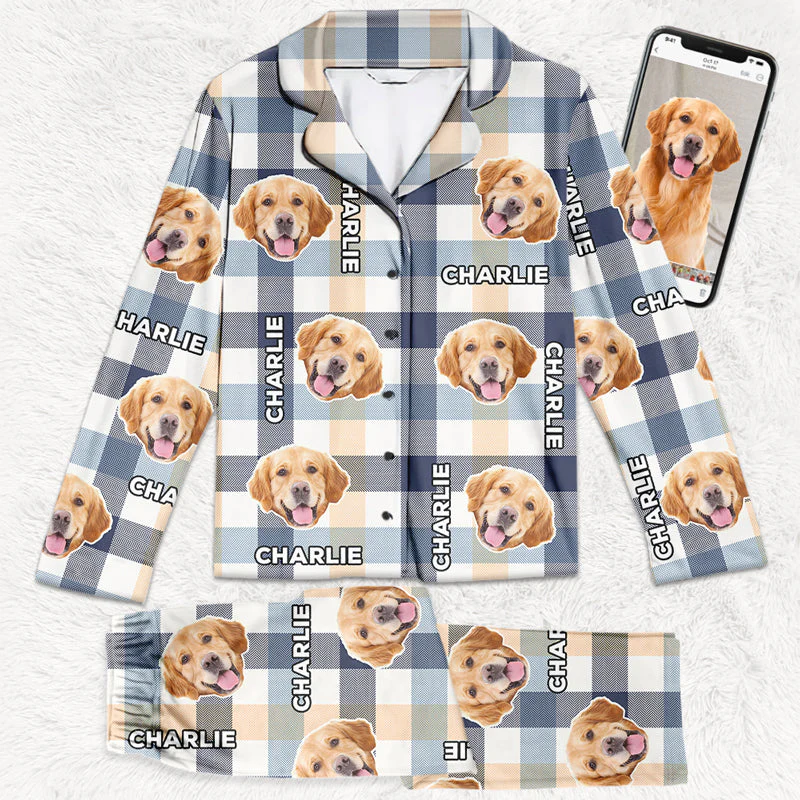 Custom Photo Sending You Pugs And Kisses - Gift For Pet Lovers - Personalized Pajama NA94 - Image 2