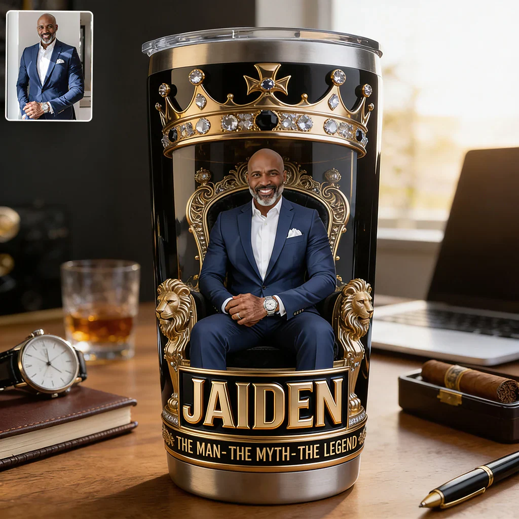 Custom Photo The Man The Myth The Legend - Personalized Tumbler - Gift For Dad