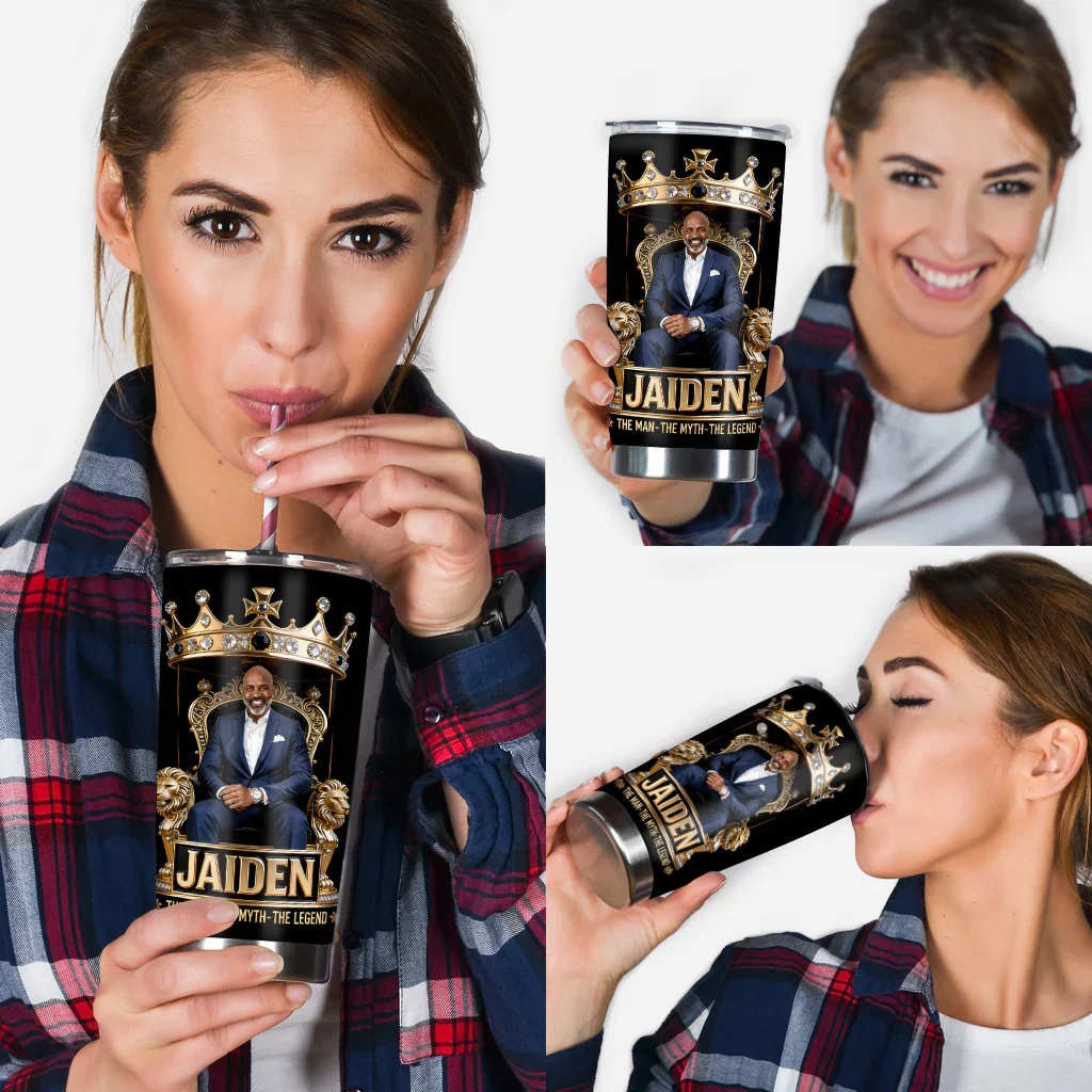 Custom Photo The Man The Myth The Legend - Personalized Tumbler - Gift For Dad - Image 3