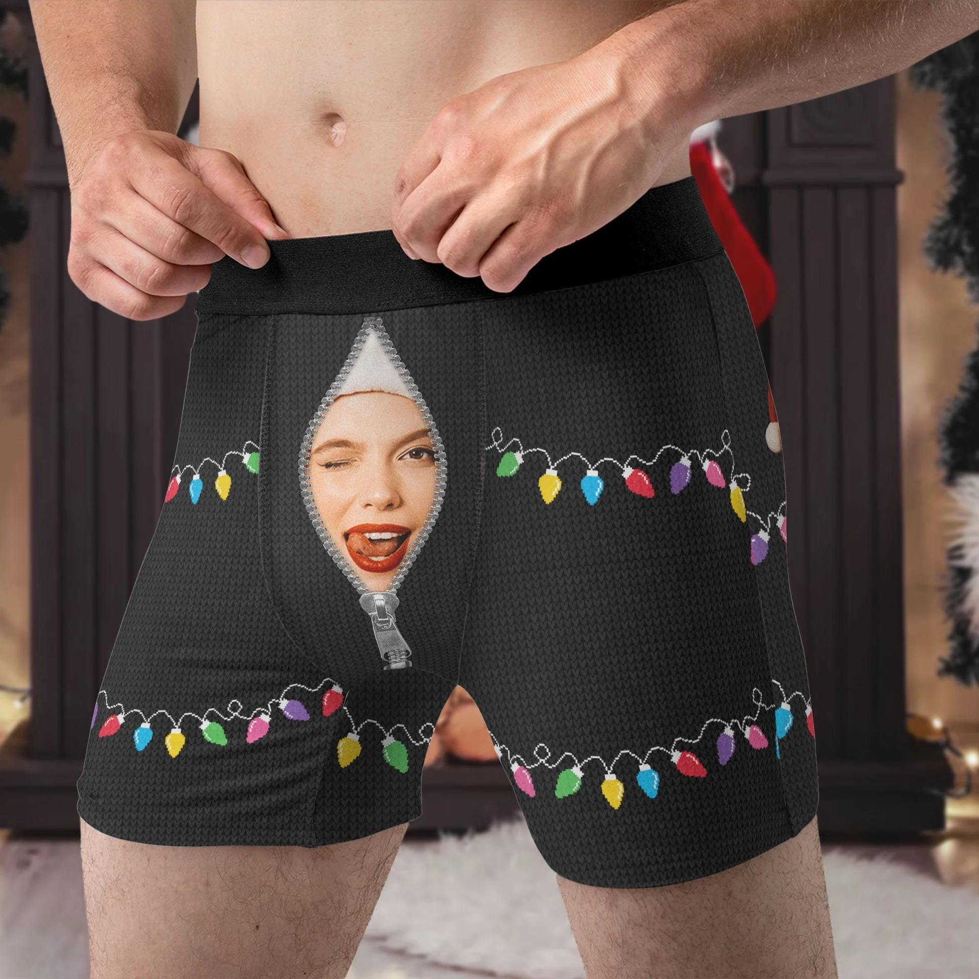 Custom Photo These Sweet Cheeks Belong To - Gift For Boyfriend, Husband, Anniversary - Funny Personalized Custom Boxer Briefs, Men's Boxers - Image 4