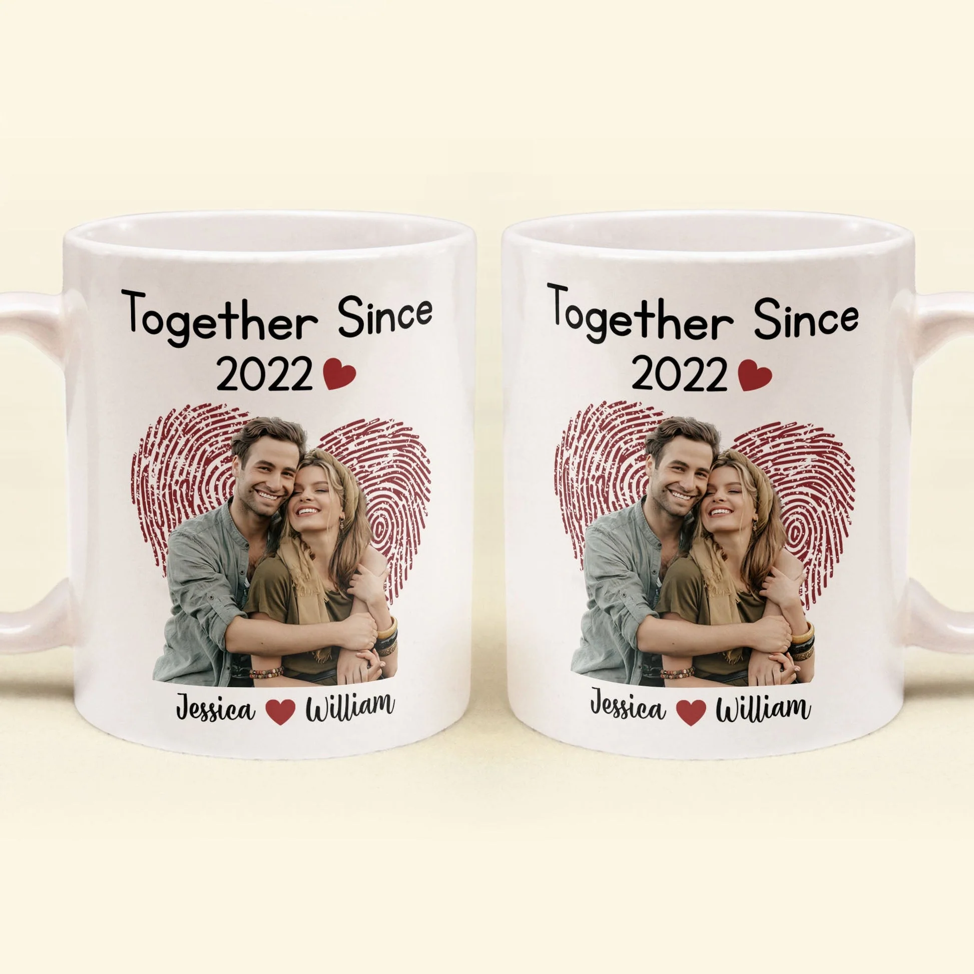 Custom Photo Together Since - Personalized Ceramic Mug - Gift For Couple, Husband Wife NH96 - Image 4