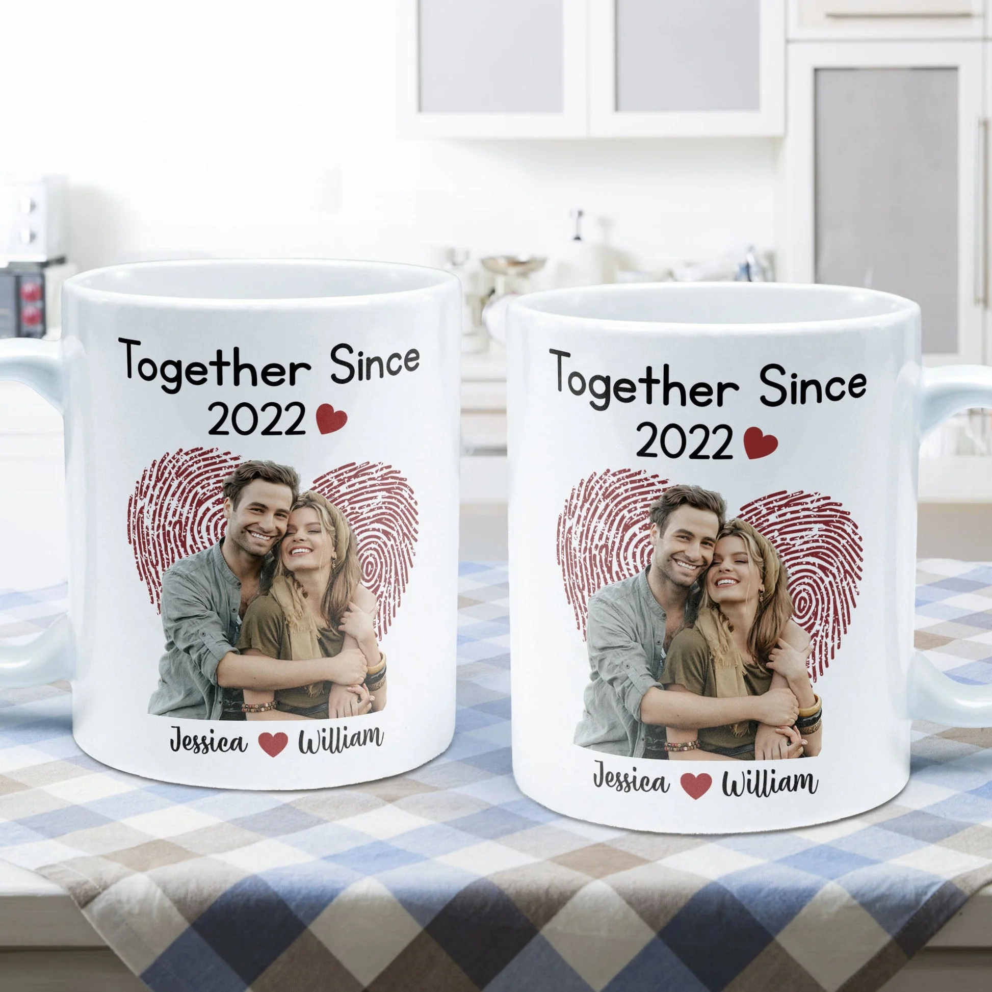 Custom Photo Together Since - Personalized Ceramic Mug - Gift For Couple, Husband Wife NH96 - Image 5