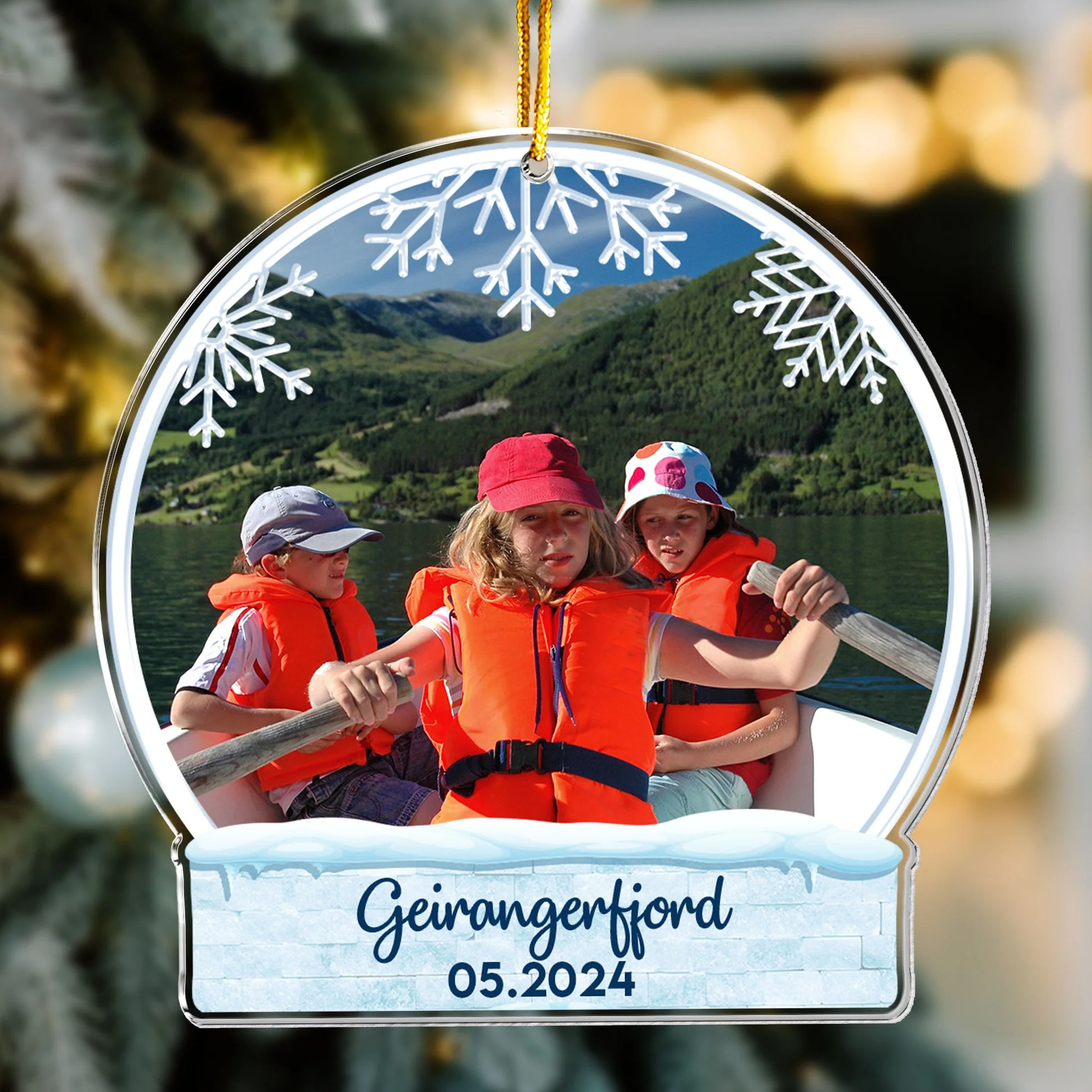 Custom Photo Travel Memories - Gift For Family - Personalized Acrylic Photo Ornament - Image 4
