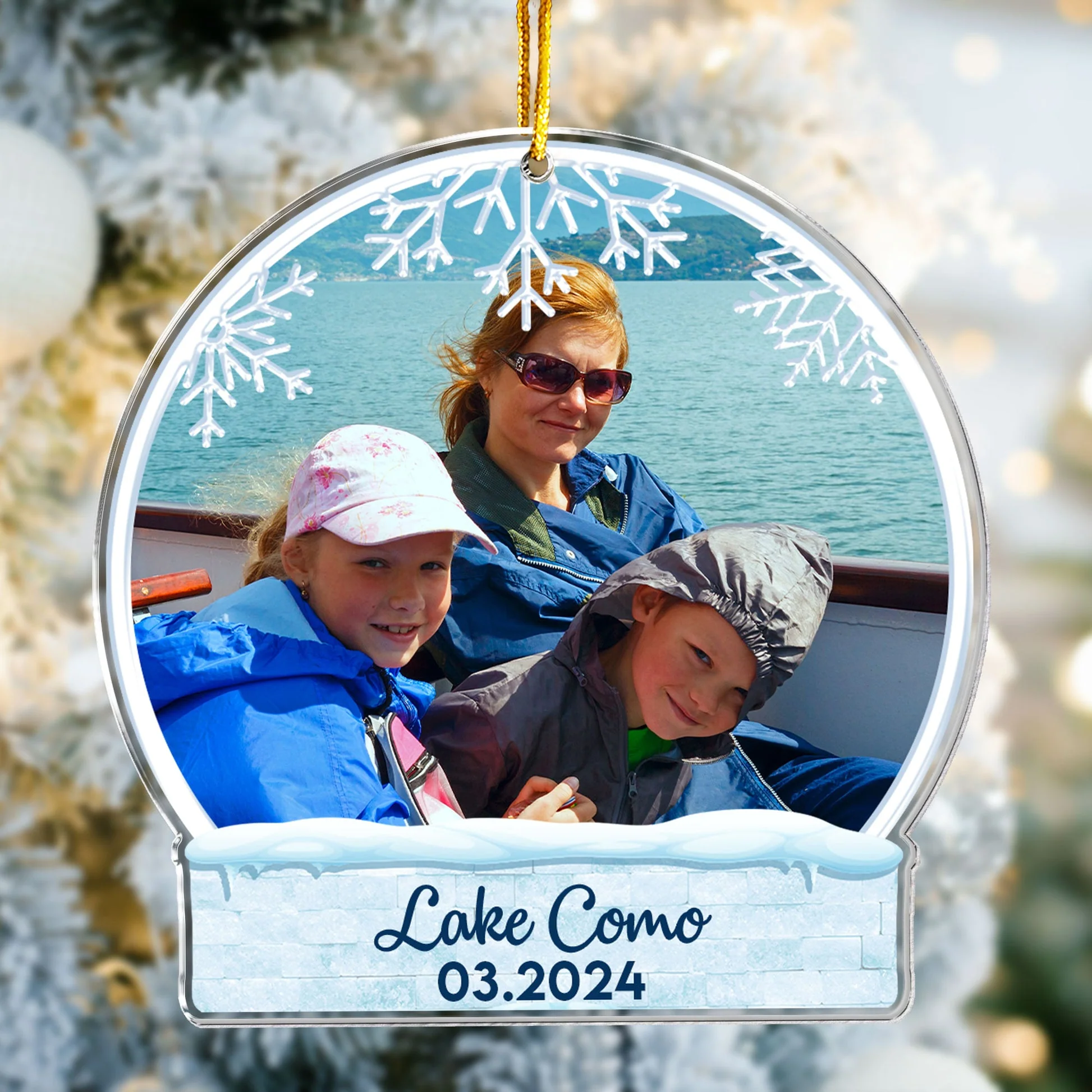 Custom Photo Travel Memories - Gift For Family - Personalized Acrylic Photo Ornament - Image 5
