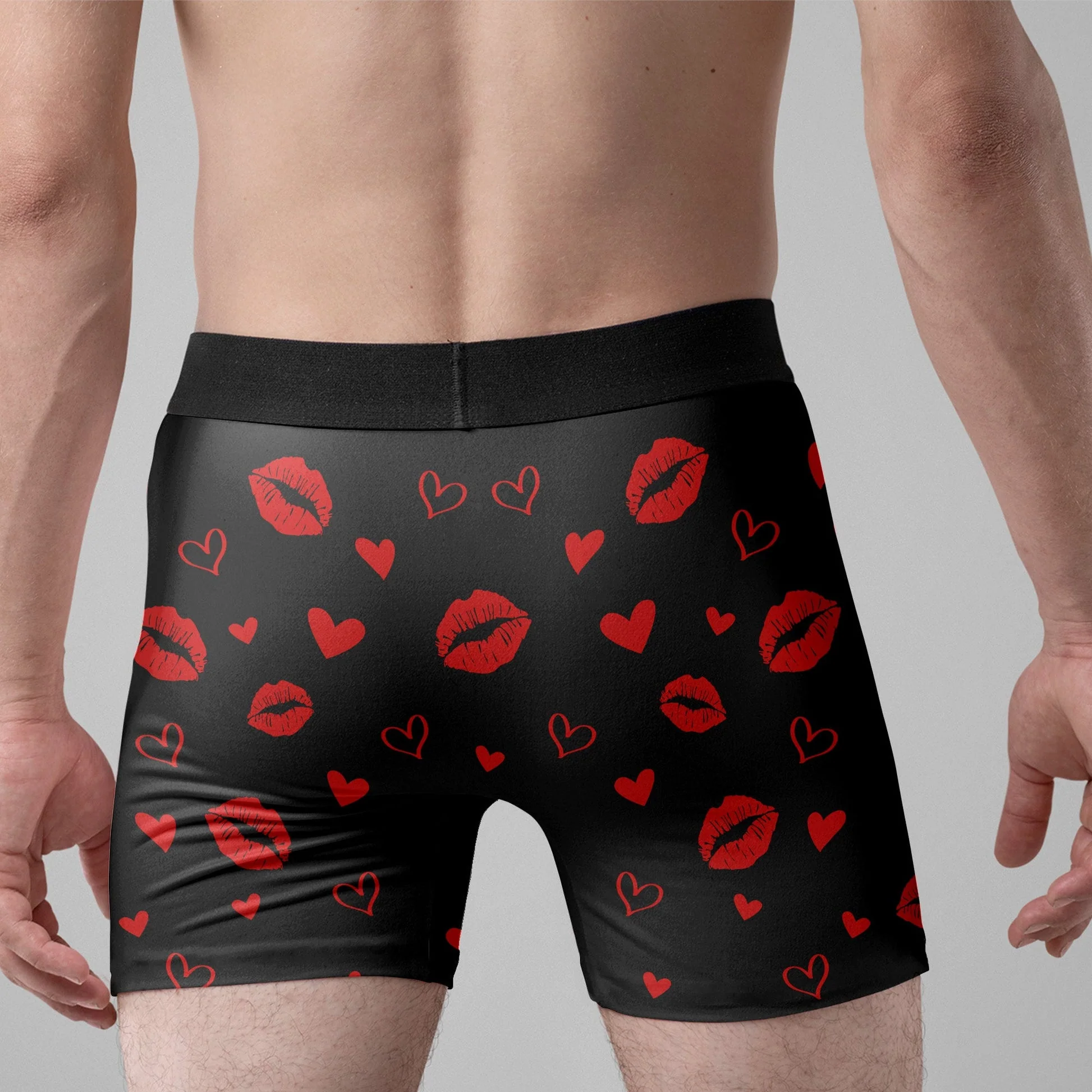 Custom Photo Unwrap Your Presents With Care - Gift For Boyfriend, Husband, Anniversary - Funny Personalized Custom Boxer Briefs, Men's Boxers NH96 - Image 3