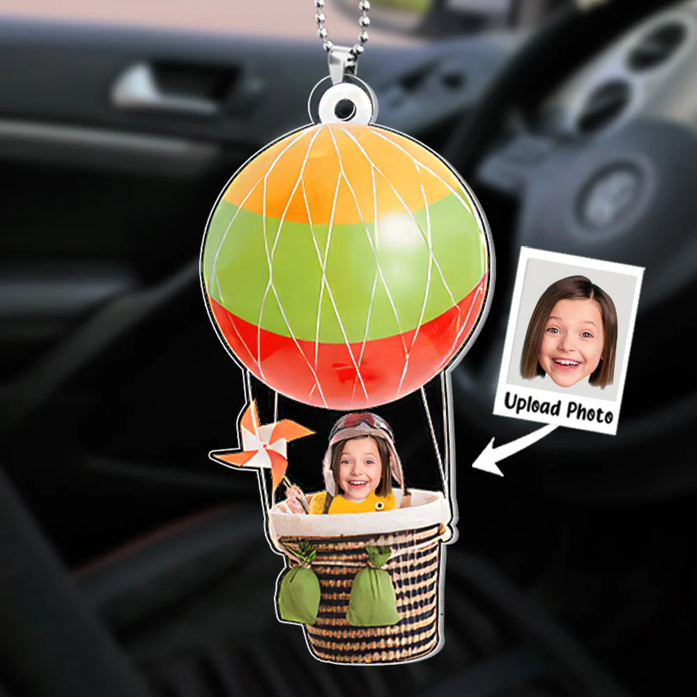 Custom Photo Up To The Sky Funny Trip - Gift For Family Members, Mom, Dad - Personalized Acrylic Car Hanger NA94