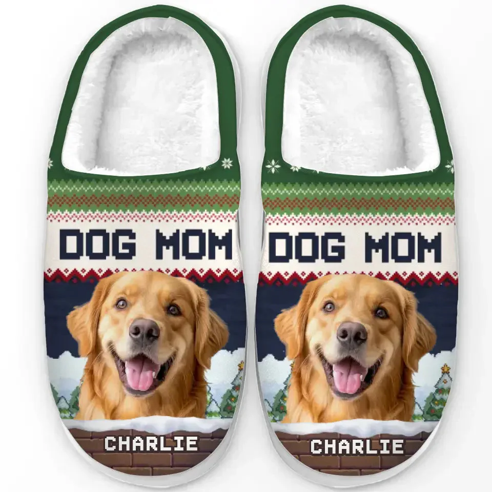 Custom Photo We Woof You A Merry Christmas - Personalized Slippers - Gift For Dog Lovers, Cat Lovers, Pet Owners NA9 - Image 2