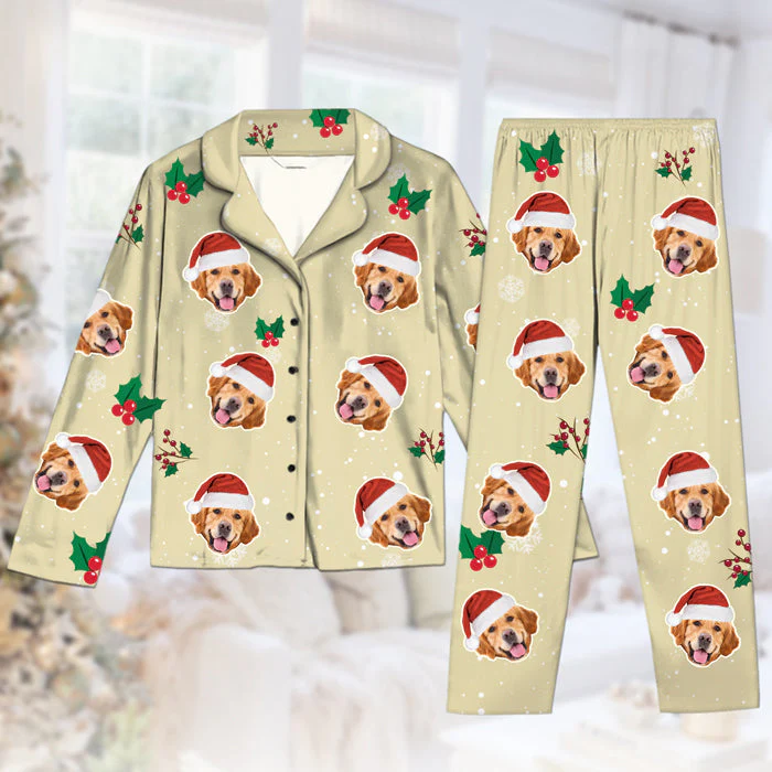 Custom Photo Wish You A Furry Christmas, Human - Gift For Pet Lovers - Personalized Pajama NA94 - Image 3