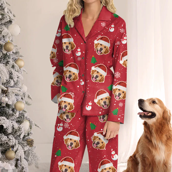 Custom Photo Wish You A Furry Christmas, Human - Gift For Pet Lovers - Personalized Pajama NA94 - Image 5