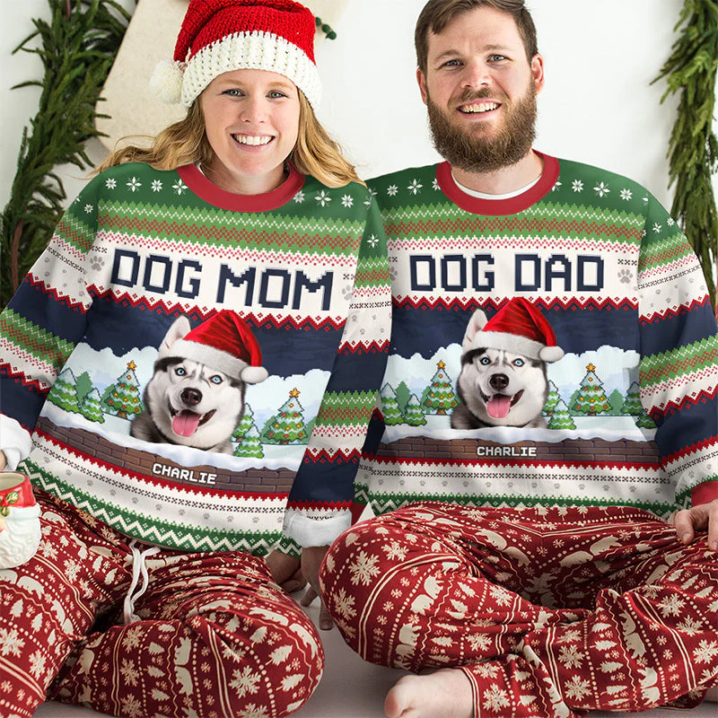 Custom Photo Wishing You Happy Howlidays - Personalized Ugly Sweater - Christmas Gift For Dog Lovers - NA94 - Image 2