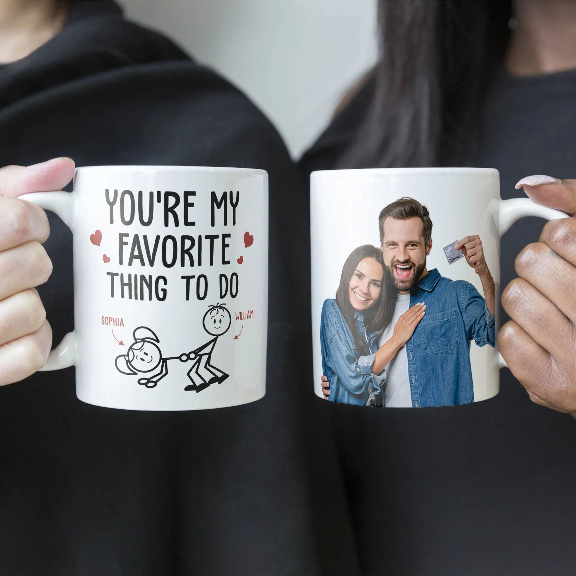 Custom Photo You Are My Favorite Thing To Do - Personalized Ceramic Mug - Gift For Couple, Husband Wife NH96 - Image 6