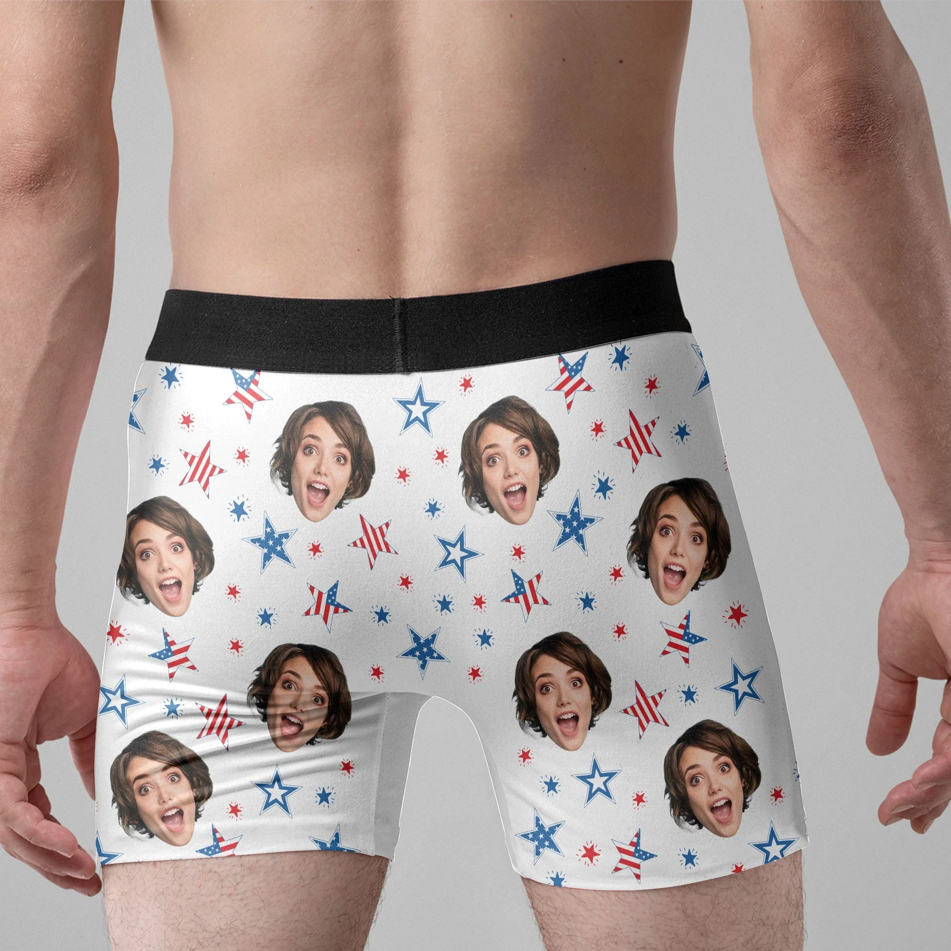 Custom Photo You Look Like The 4Th Of July - Gift For Boyfriend, Husband, Anniversary - Funny Personalized Custom Boxer Briefs, Men's Boxers NH96 - Image 3