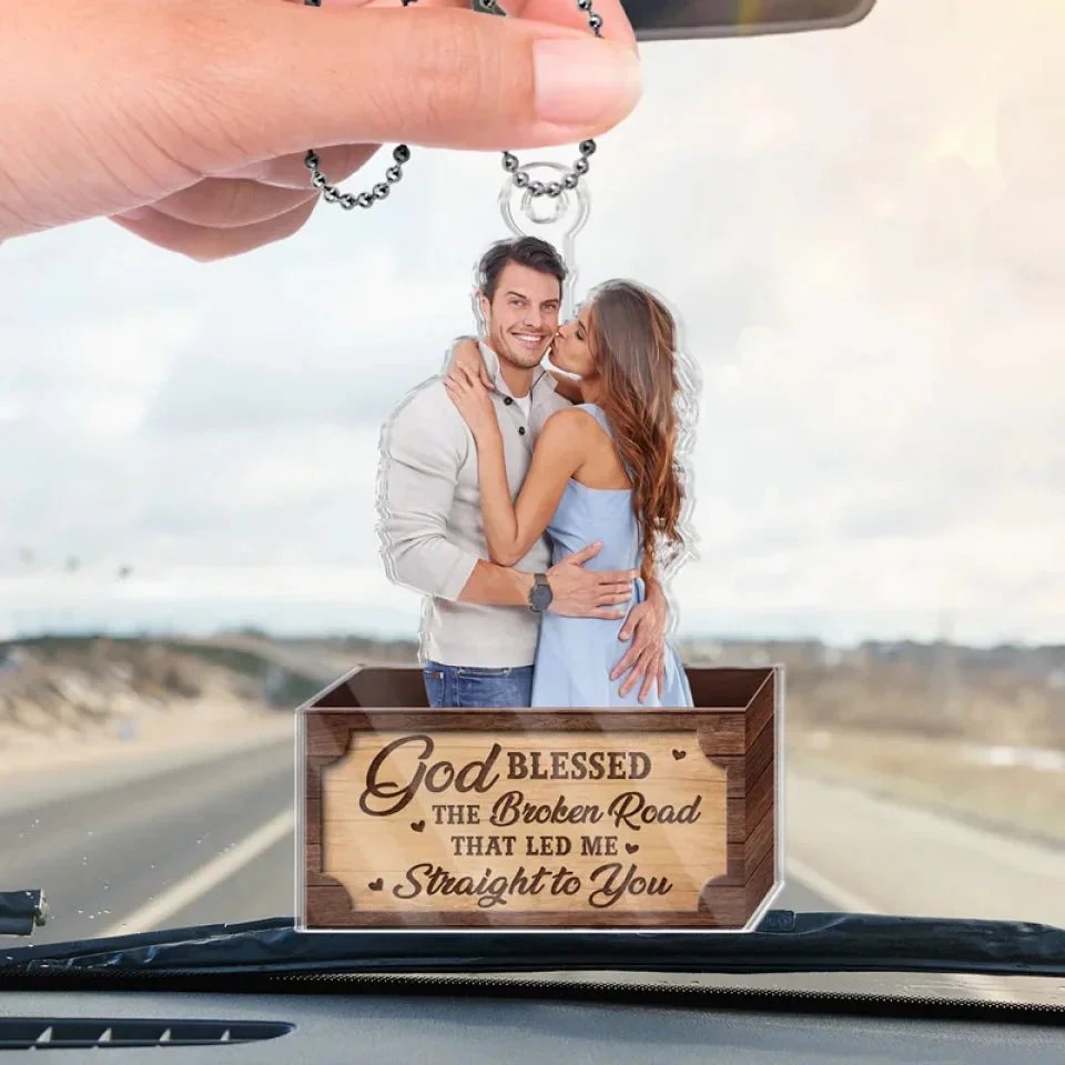 Custom Photo You Make My Heart Skip A Beat - Personalized Car Hanging Ornament - Gift For Couple, Husband Wife, Anniversary - NA94 - Image 3
