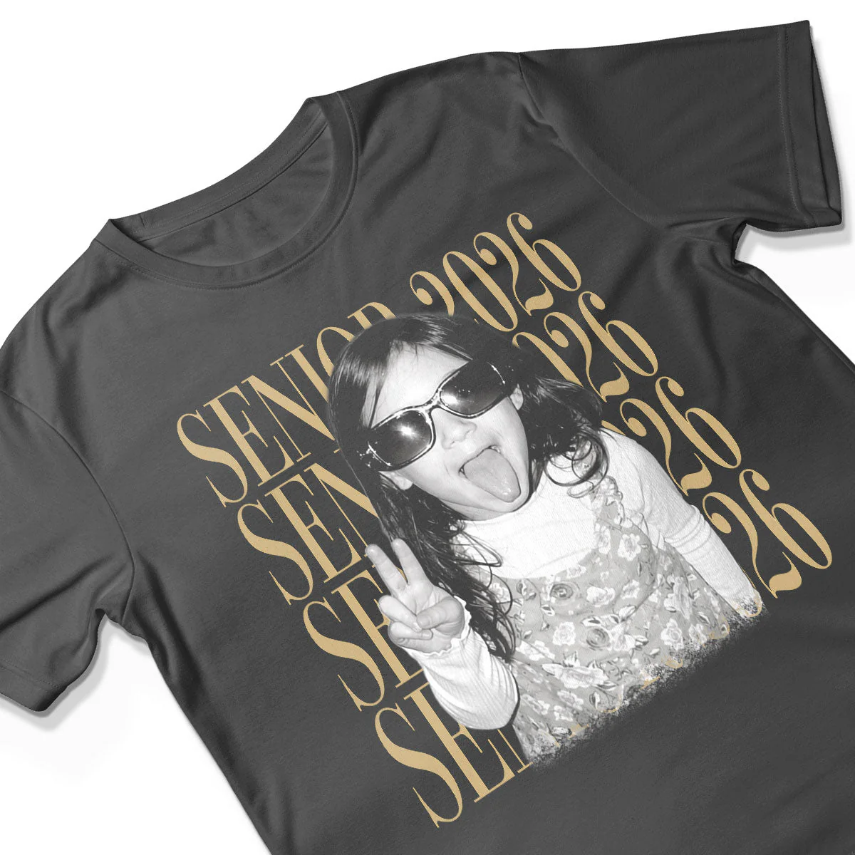 Custom Retro Vintage Photo And Year Senior - Personalized Shirt - Gift For Dad, Family Of Graduate - Image 4
