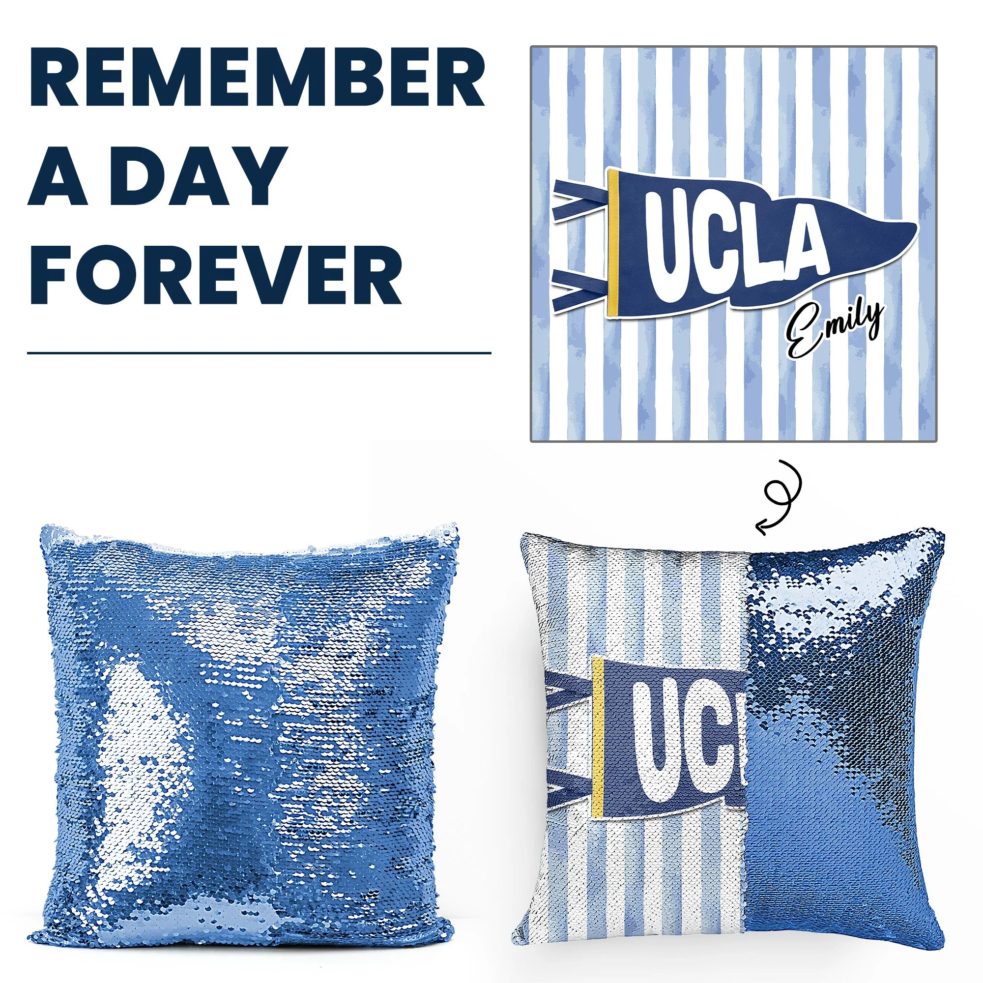 Custom School Pennant Flag Graduation - Personalized Pillow - Gift For Students, Graduates - Image 4