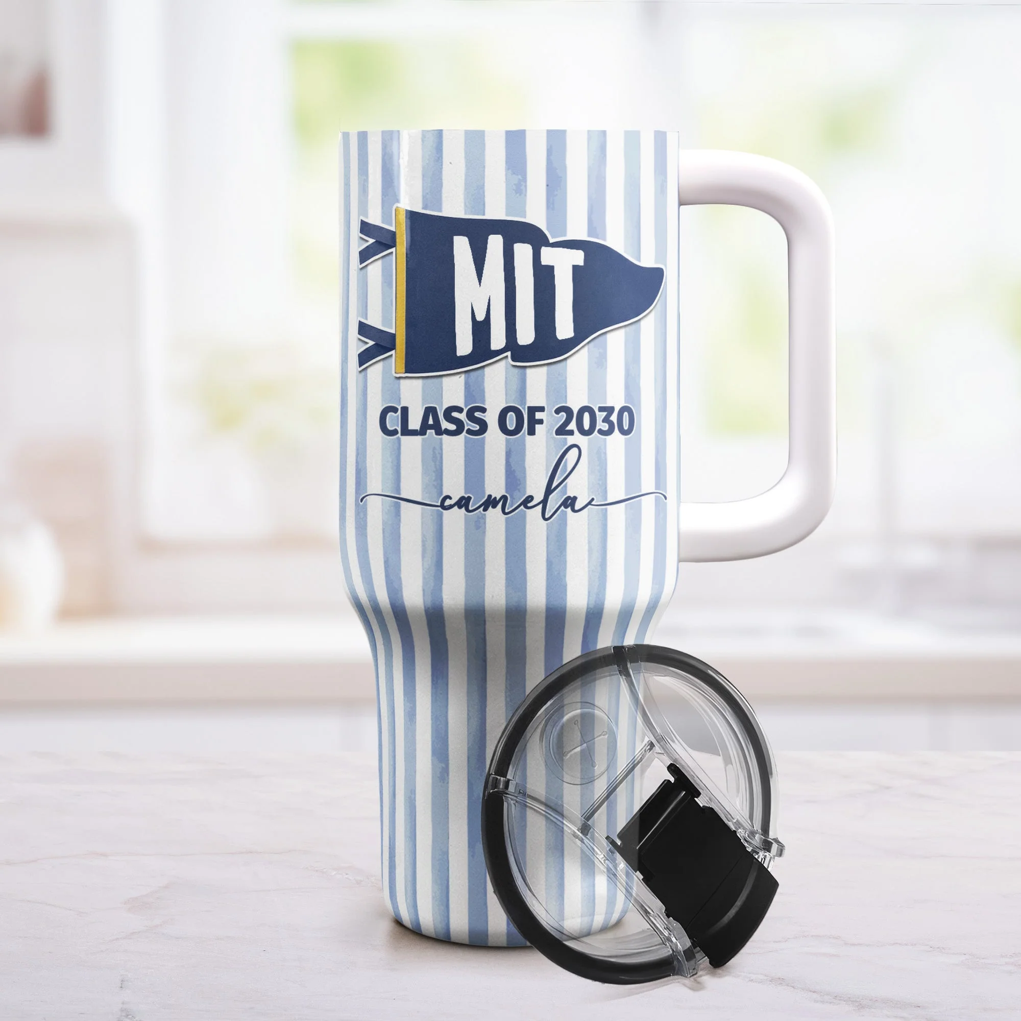 Custom School Pennant Flag Graduation - Personalized Tumbler - Gift For Students, Graduates - Image 3