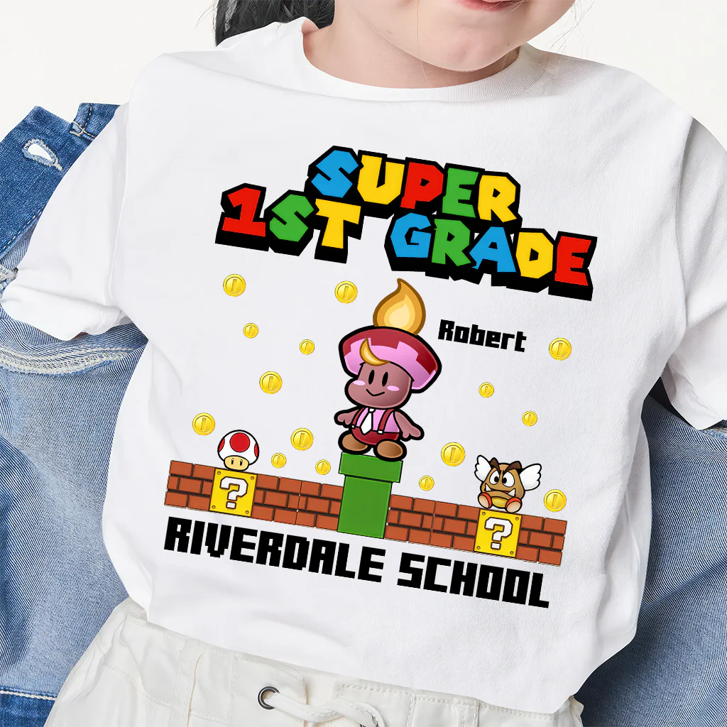 Custom Super Kid Back To School - Personalized Shirt - First Day Of School Gift For Kids | CL05 TD118